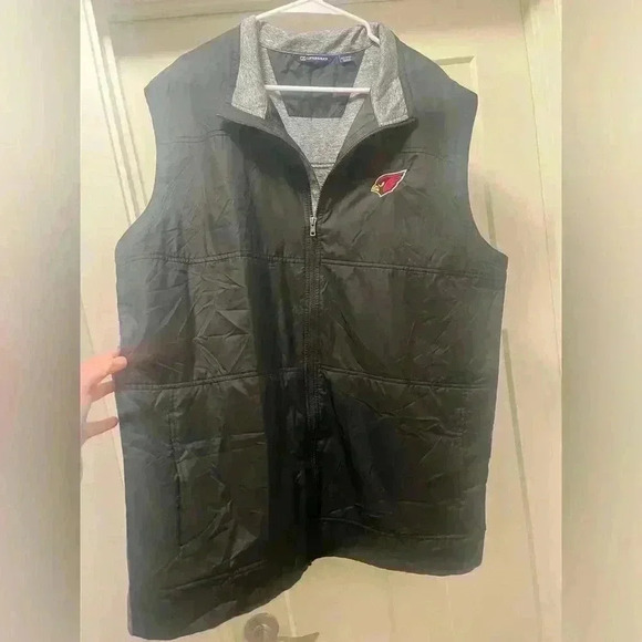 Size 2XTALL zip up NFL cardinals vest- new condition - Picture 1 of 4